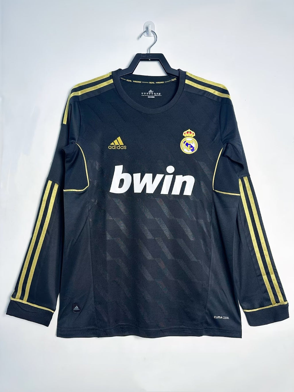 Real Madrid 2011-12 Negra Manga Larga - espalda