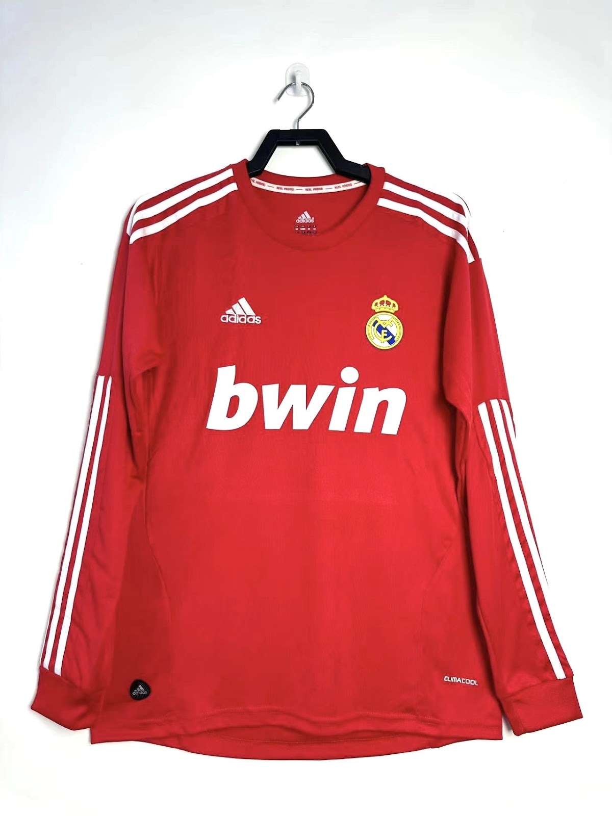 Real Madrid 2011-12 Roja Manga Larga - espalda