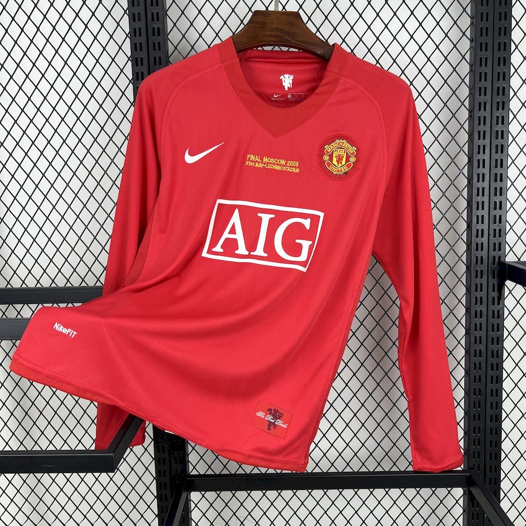 Manchester United 2008 Roja Manga Larga